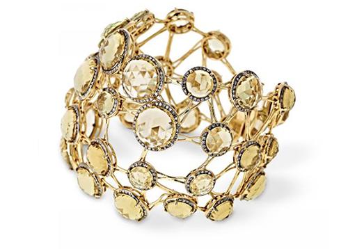 Bracelet Transparence Diamants, Citrines, Or