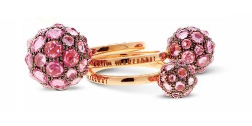 Bagues Terra Saphirs Roses, Diamants et Or Rose