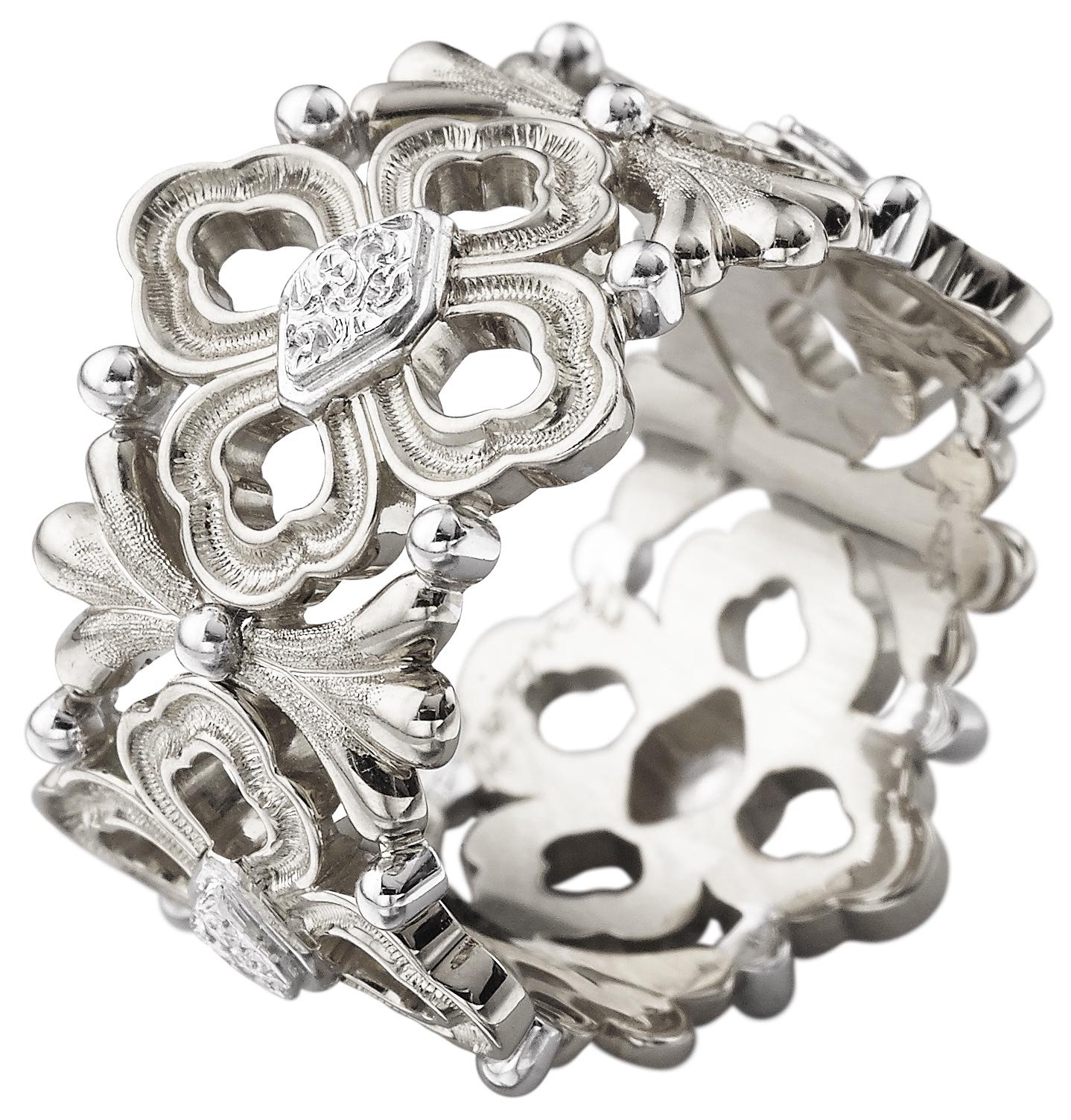 Bague Opéra Or Blanc, Diamants