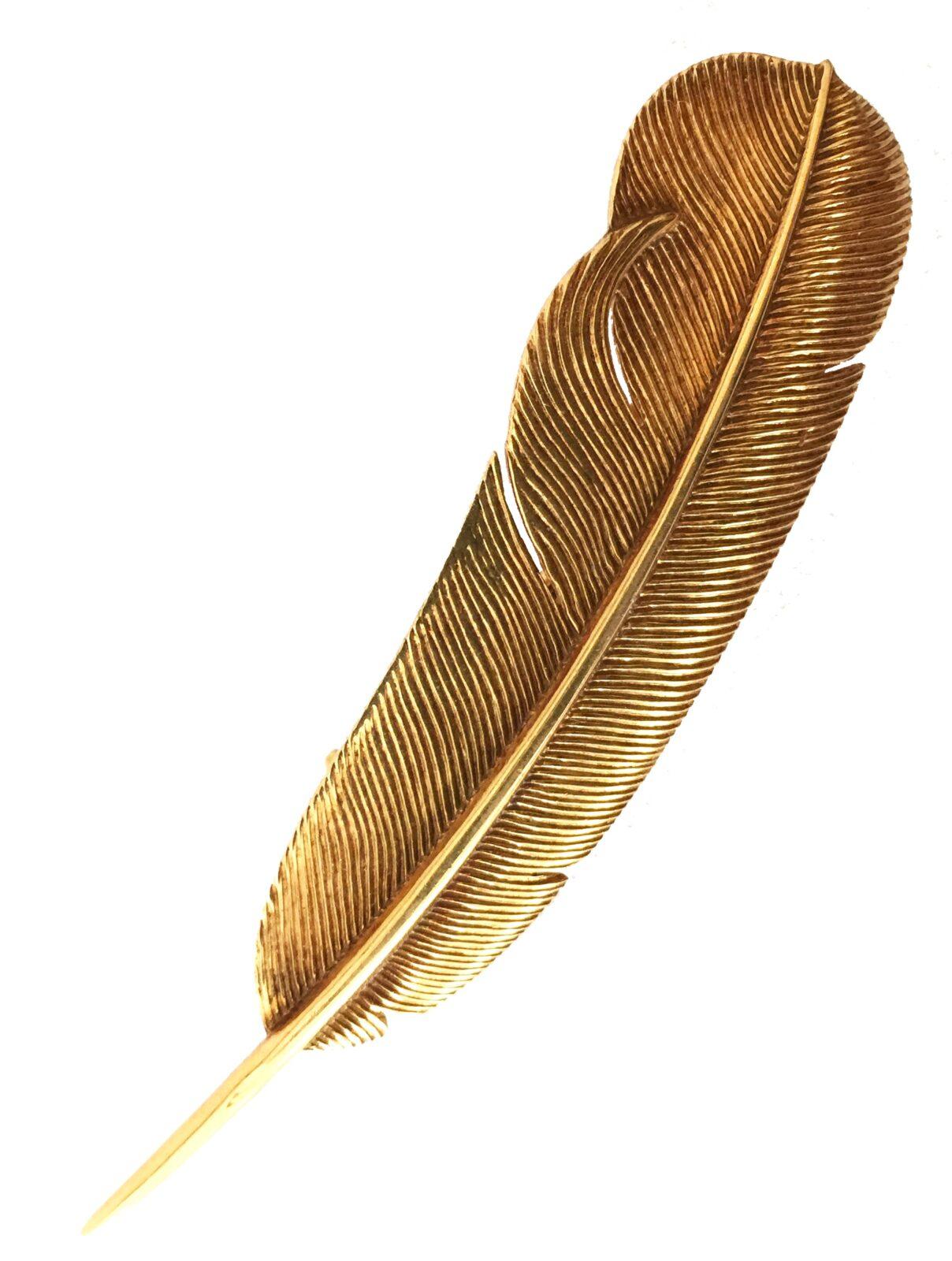 Broche "Plume" Or. 1956 Crédit Katheley's