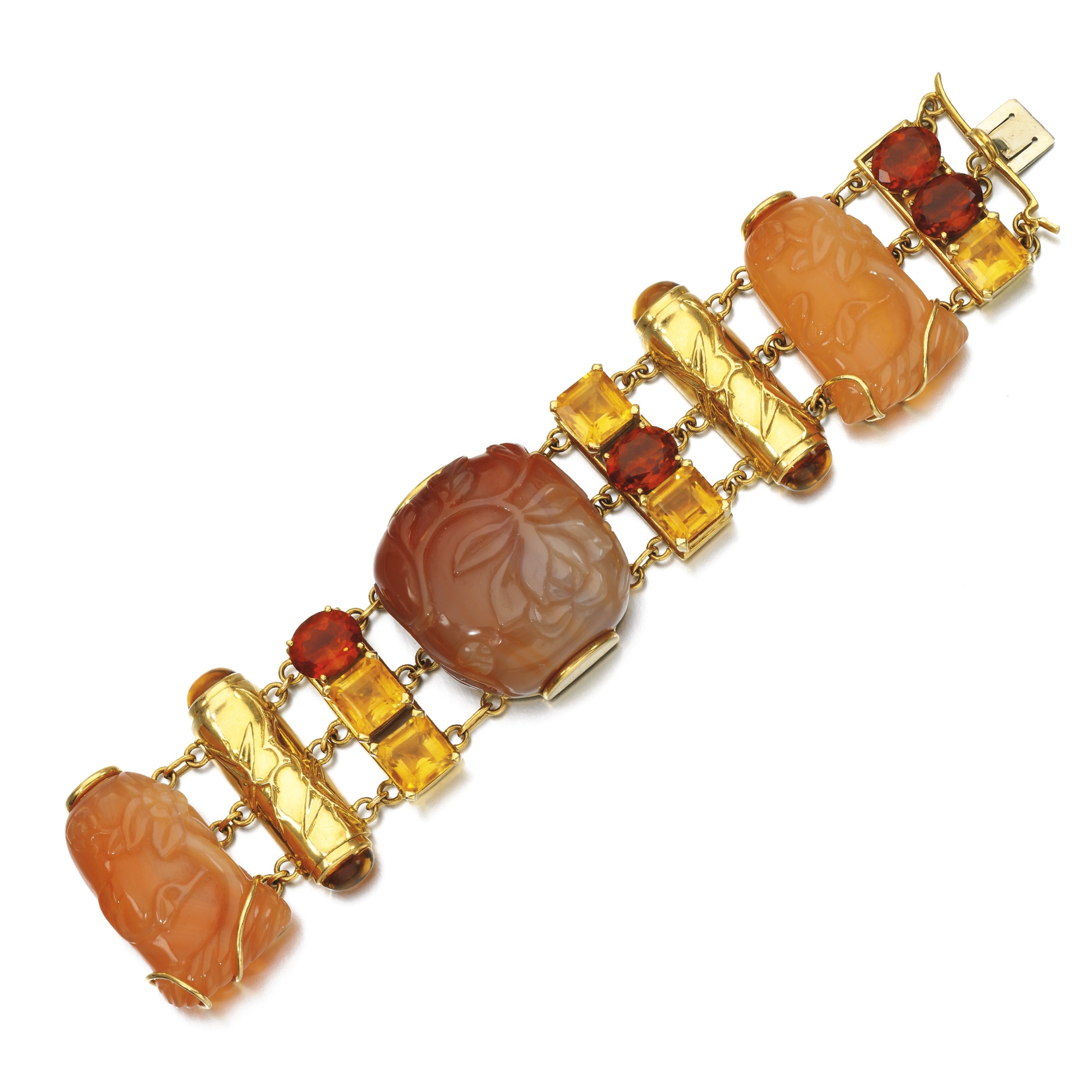 Bracelet Seaman Schepps Calcédoine et Citrines.