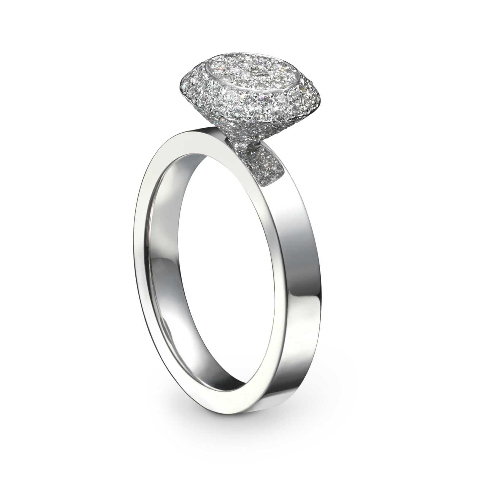 Bague "Solal" Or Blanc, Diamants