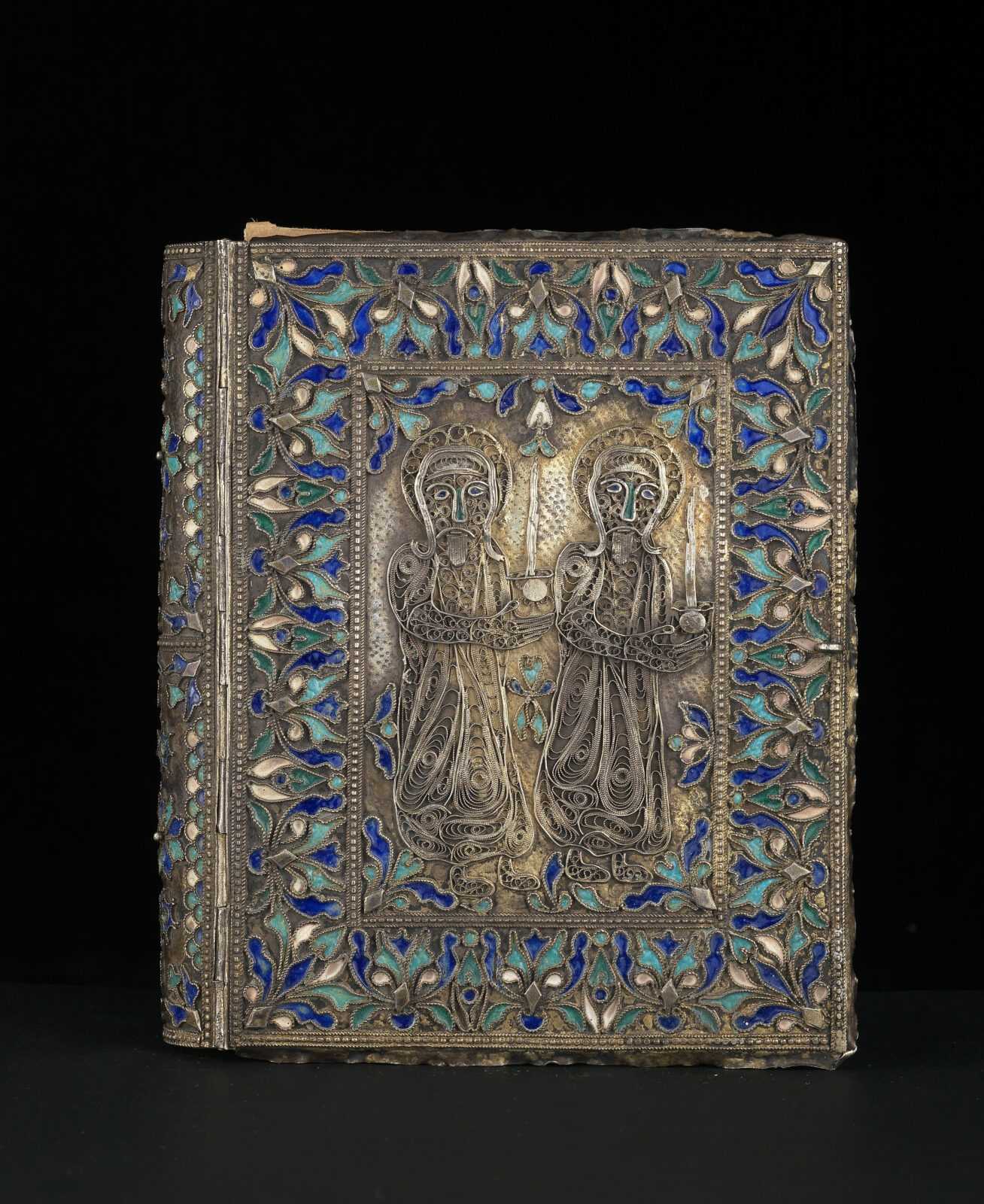 Reliure d'évangile, Argent Émail XVIIIe-XIXe siècle ©Thanos Kartsoglou - Seagullworks studio