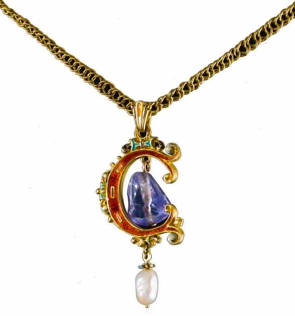 Pendentif Famille Banër Or, Saphir, Perle, Émail 1581 Nordiska Museet