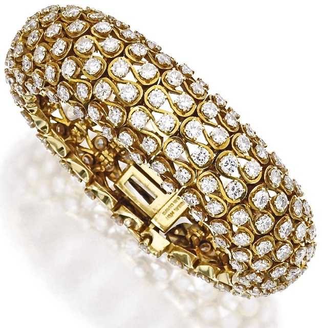 David Webb Bracelet Or Diamants 