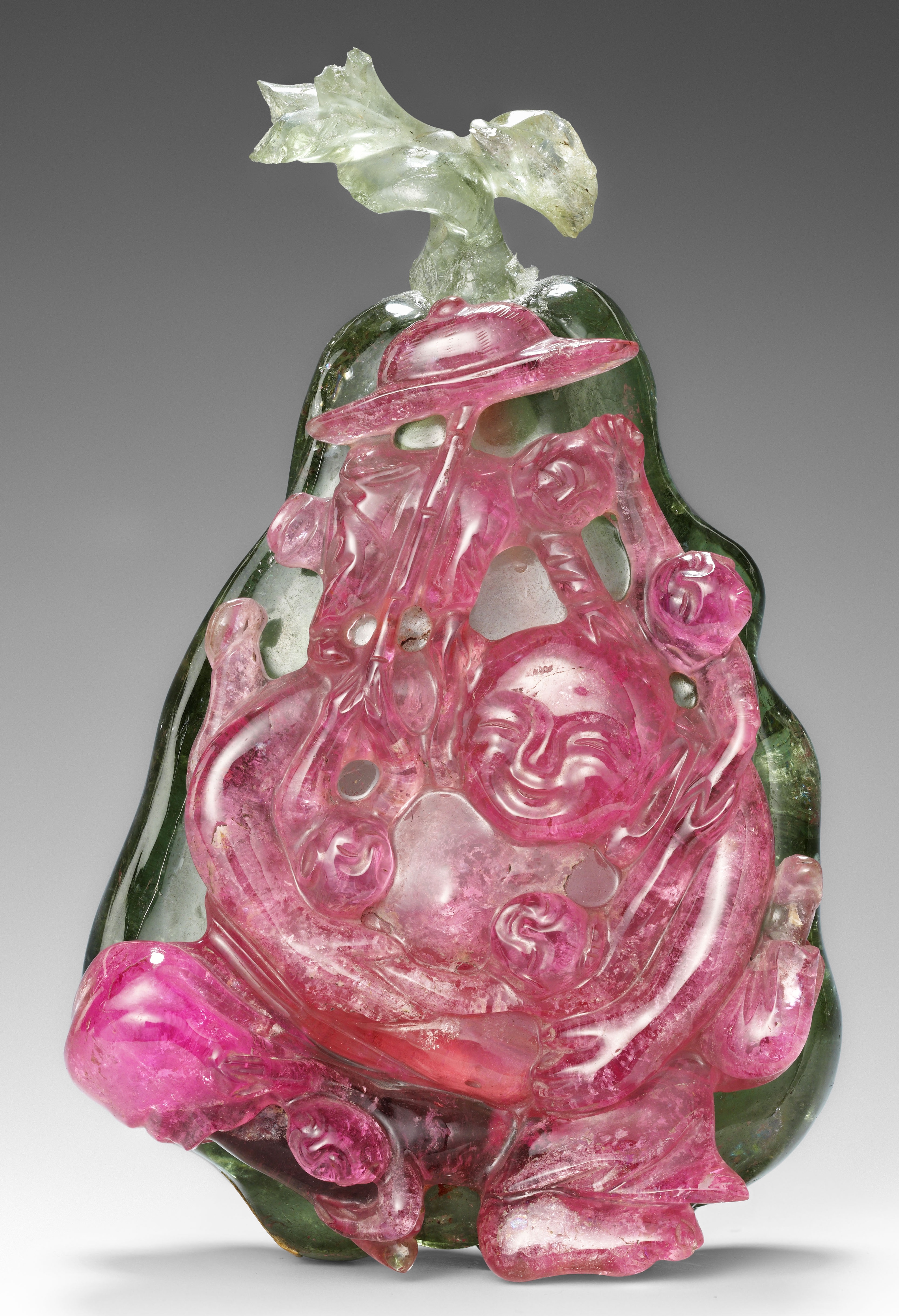 Flacon à tabac Tourmaline, Chine dynastie Qing, Fin XIX ème siècle Fondation Baur