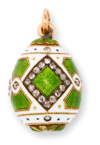 Pendentif Fabergé Diamants, Émail, Or