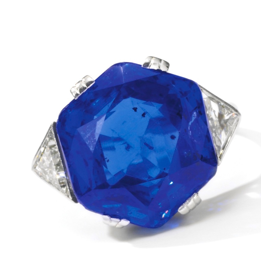 Bague Saphir, Diamants 1930