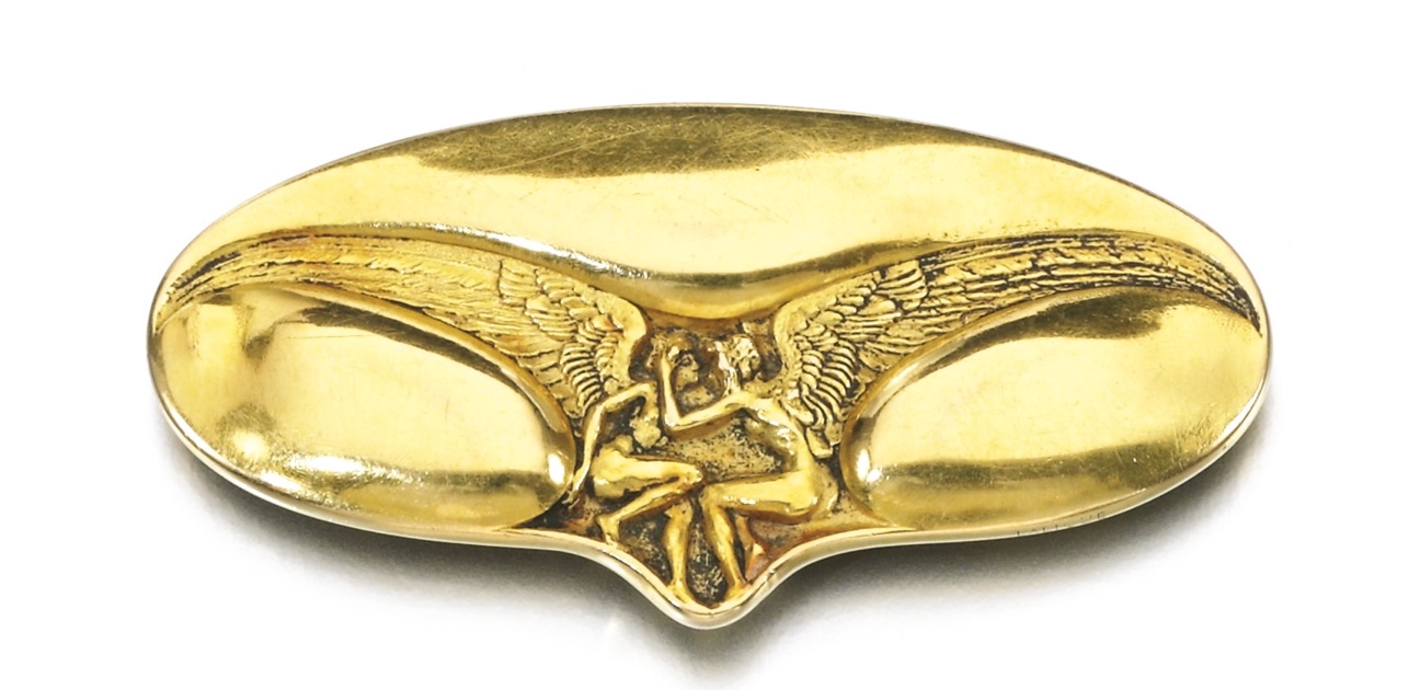 Broche Lalique Or 1905
