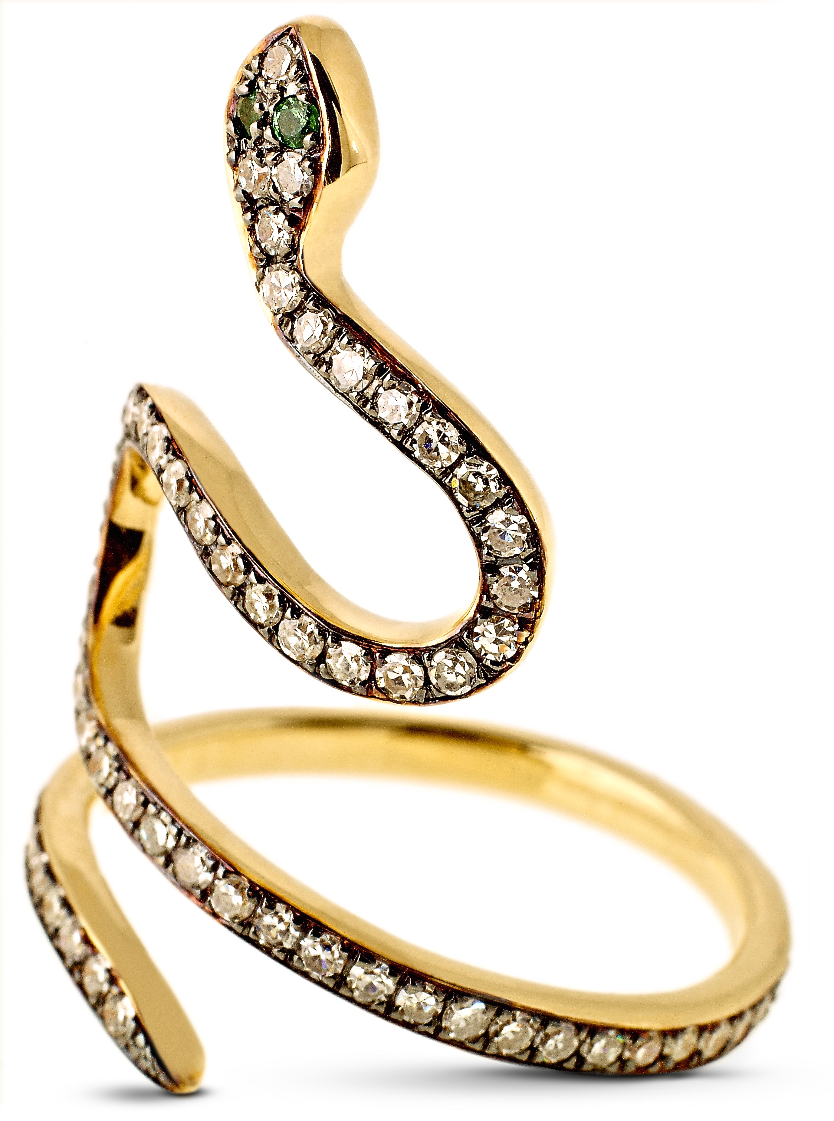 Selim Mouzannar Bague "Basilic" Diamants, Émeraudes, Or © LE BON MARCHÉ