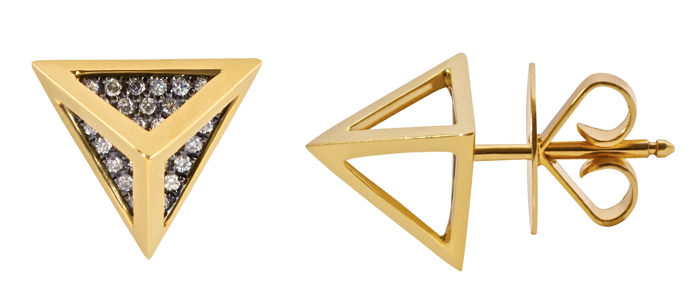 Noor Farès Boucles d'Oreilles "Cône" Diamants, Or © LE BON MARCHÉ