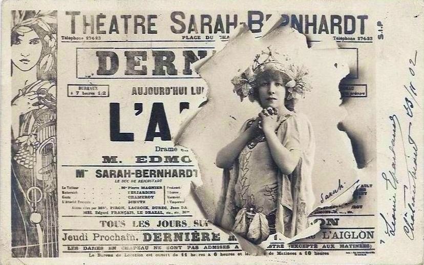 Carte Postale Publicitaire célébrant "L'Aiglon". 1900 © Christian Richet