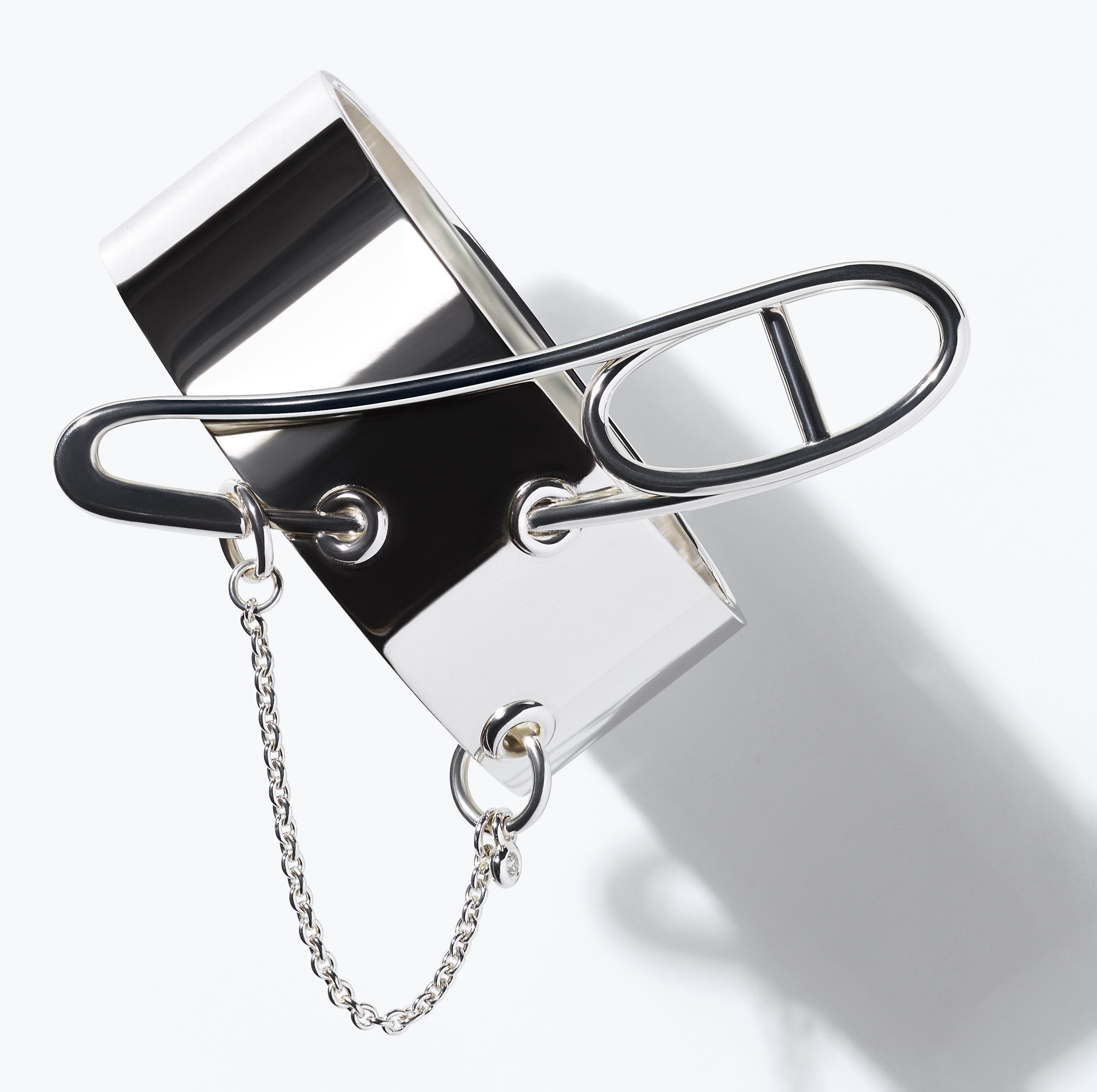 Bracelet "Chaîne d'Ancre Punk" Argent, Diamant © Paul Lepreux / Hermès 