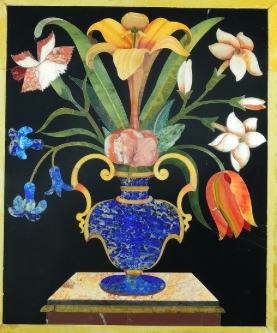 Détail Plaque Pierres Dures / Galerie Gismondi Cabinet Italien XVIIIème Siècle © Galerie Gismondi 