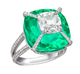 Bague Boghossian Émeraude et Diamant © Boghossian