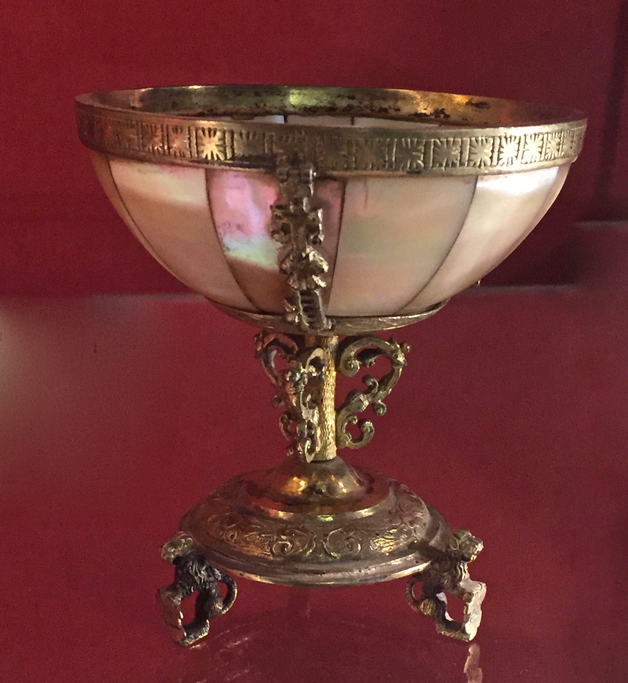 Coupe Allemagne XVIème siècle Vermeil, Nacre