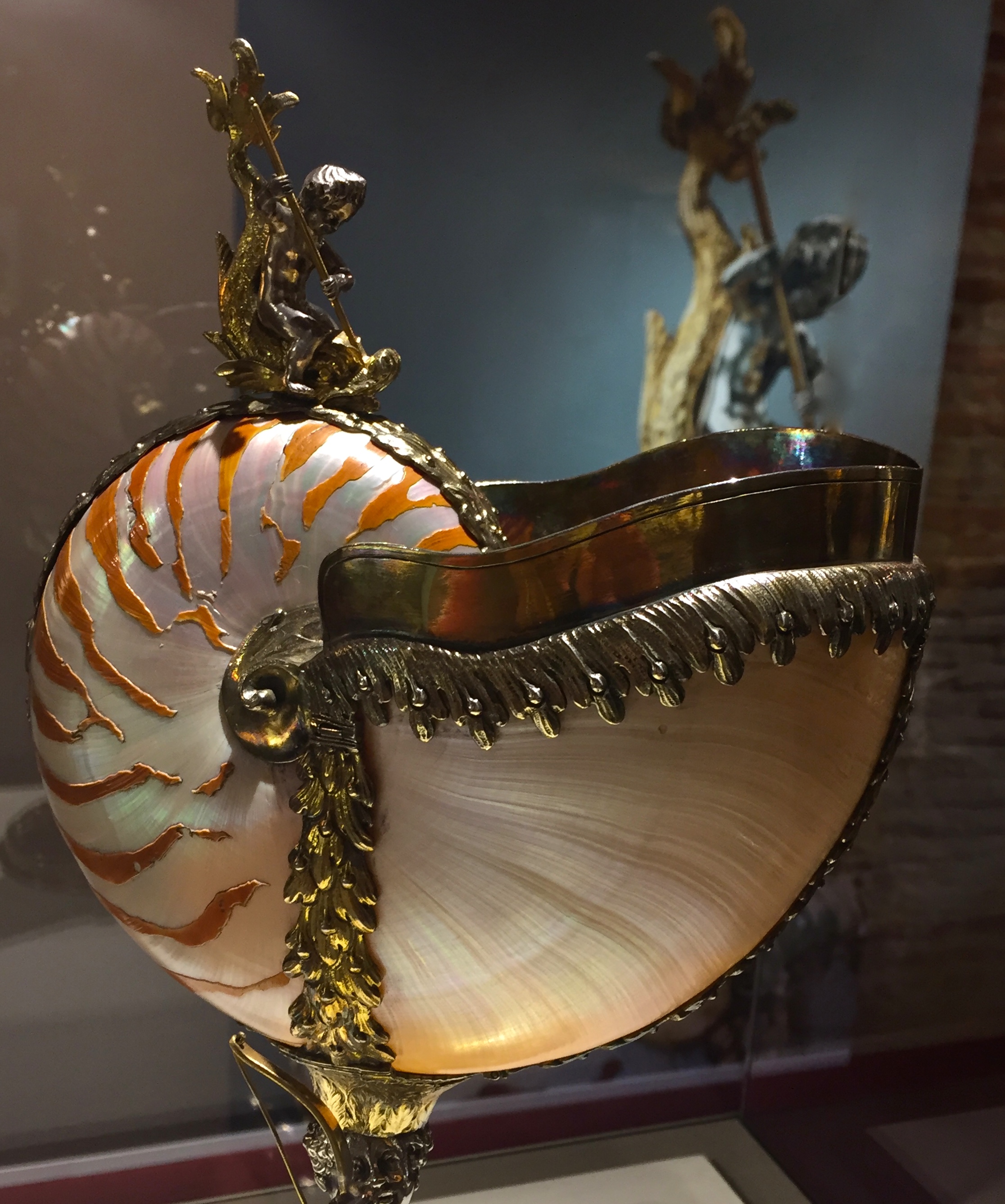 Nautile monté en Hanap Berlin, Peter Bohrs Vers 1650 Argent, Vermeil, Coquille de Nautile.