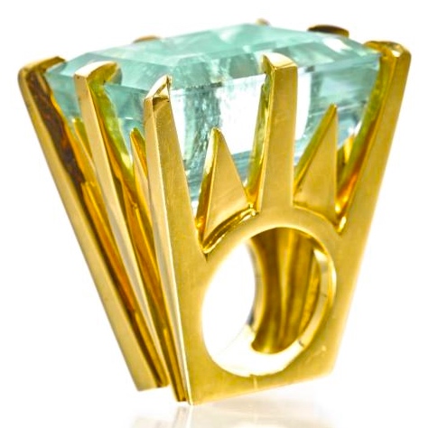 Bague Tony Duquette Aigue-Marine