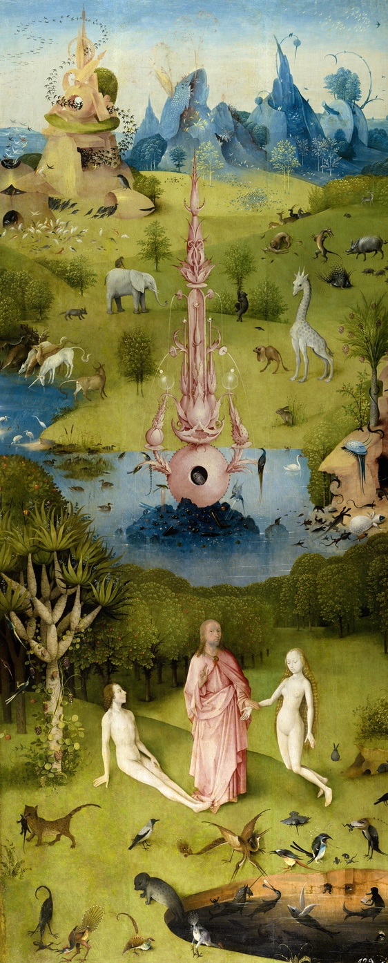 Jérôme Bosch. Extrait du Triptyque "Jardin des Délices" . Vers 1500. © Museo del Prado