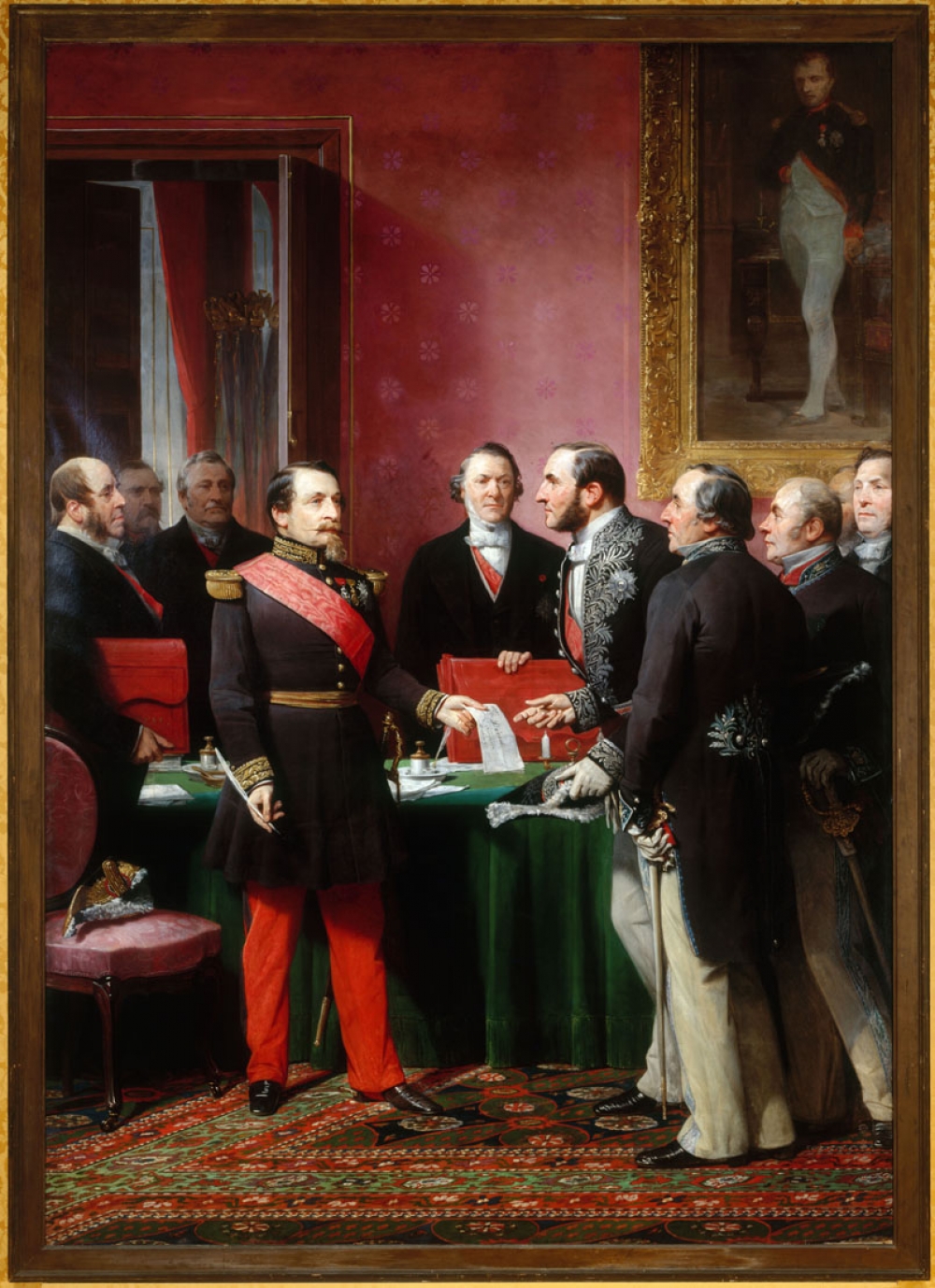 Adolphe Yvon Napoléon III remettant au baron Haussmann le décret d'annexion des communes limitrophe le 16 février 1859 © Musée Carnavalet