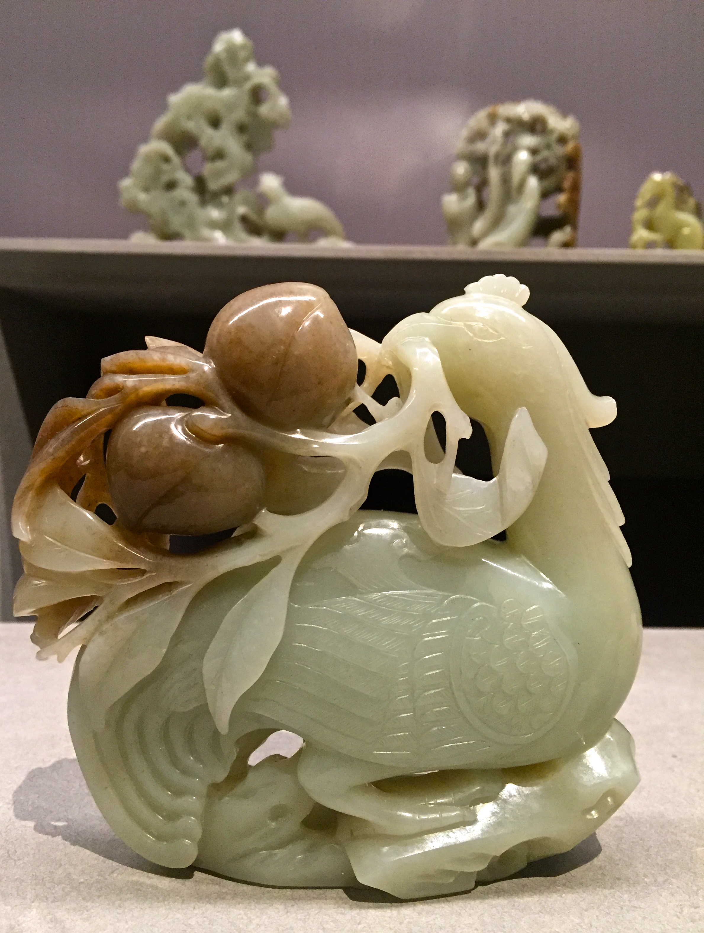 Phénix, Jade. Chine, début de la dynastie Qing, XVII ème siècle.