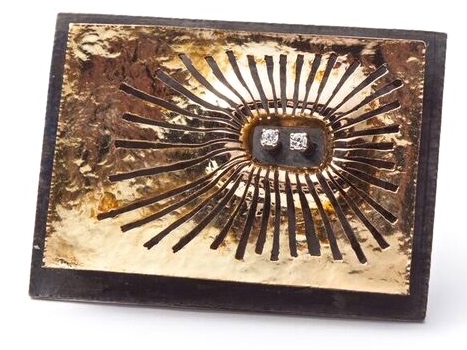 Broche Or, Diamants Madeleine Dansereau © A. McLean / École Joaillerie Montréal