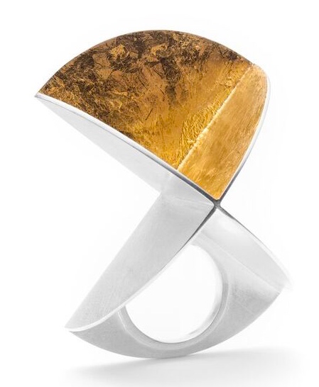 Bague "Fragment", Or, Argent Anne Sophie Vallee © A. McLean / École Joaillerie Montréal