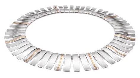 Collier Soleil, Argent, Or 2011 Serena Sciarrini © A. McLean / École Joaillerie Montréal