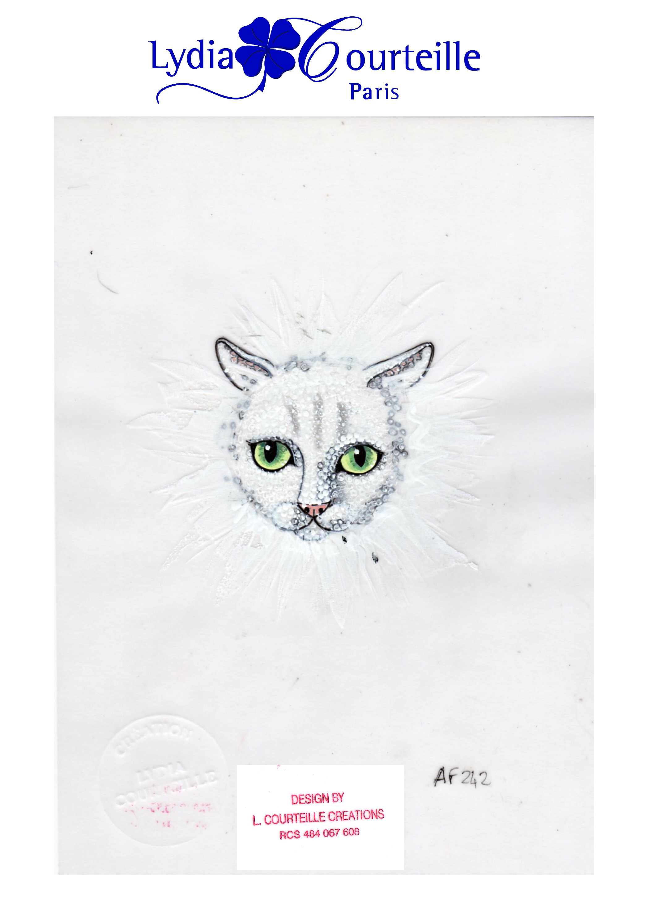 Dessin Inédit "Choupette" pour Karl Lagerfeld © Lydia Courteille