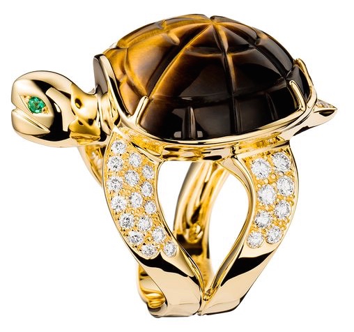 Boucheron Oeil de Tigre, Émeraudes, Diamants, Or