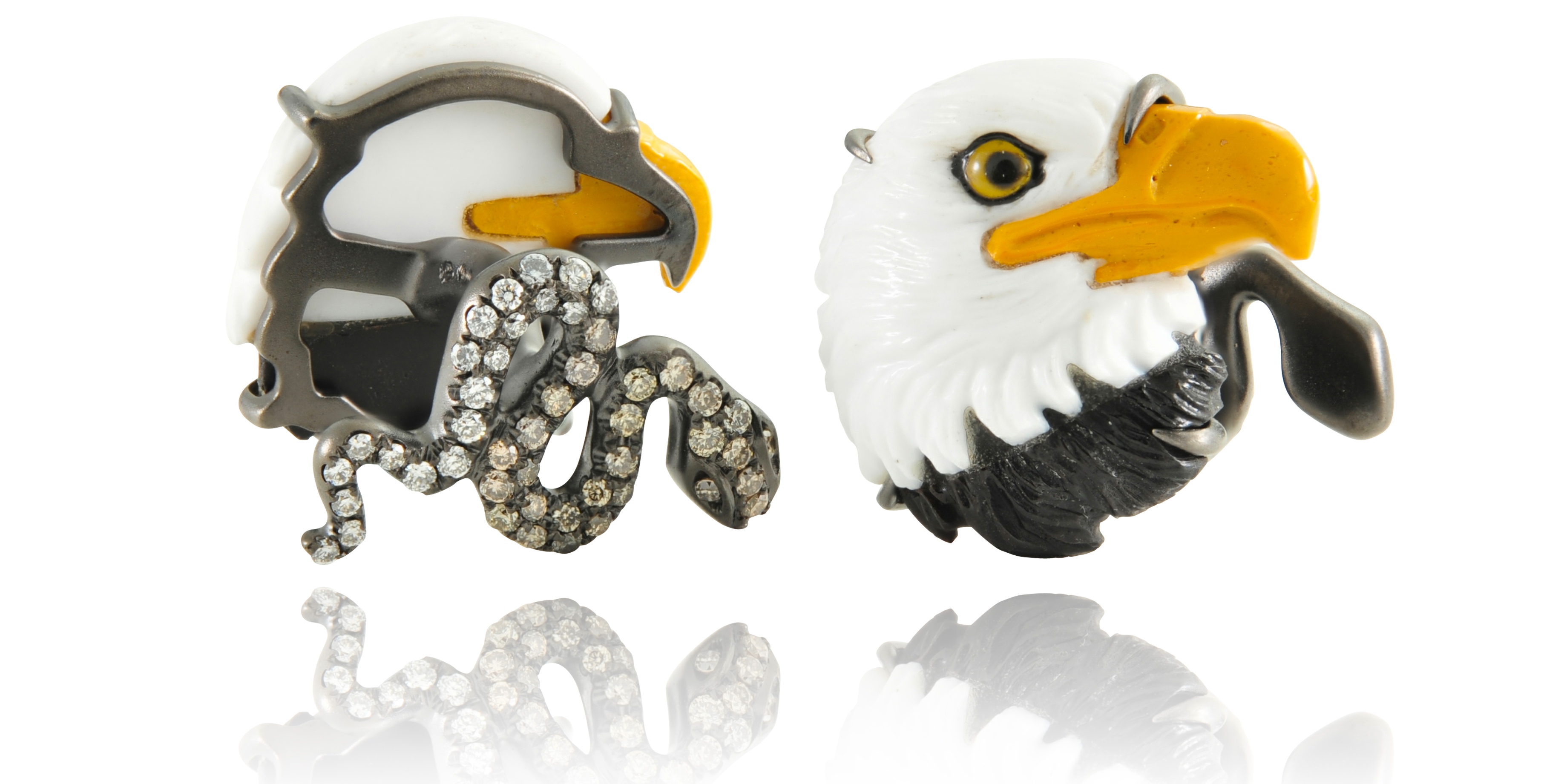 Légendes Indiennes Jaspes, Diamants, Diamants Marrons, Or