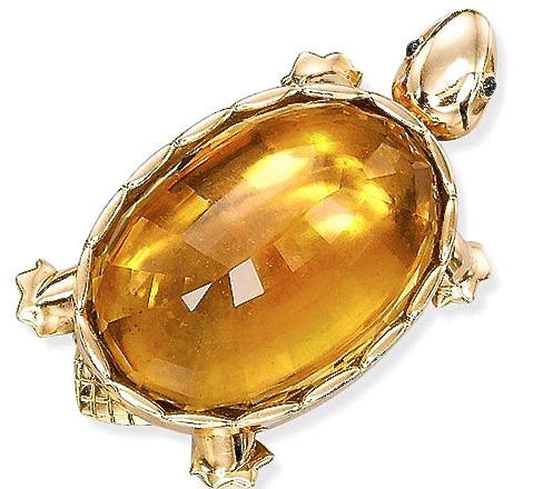 René Boivin Citrine, Émeraudes, Or Vers 1940